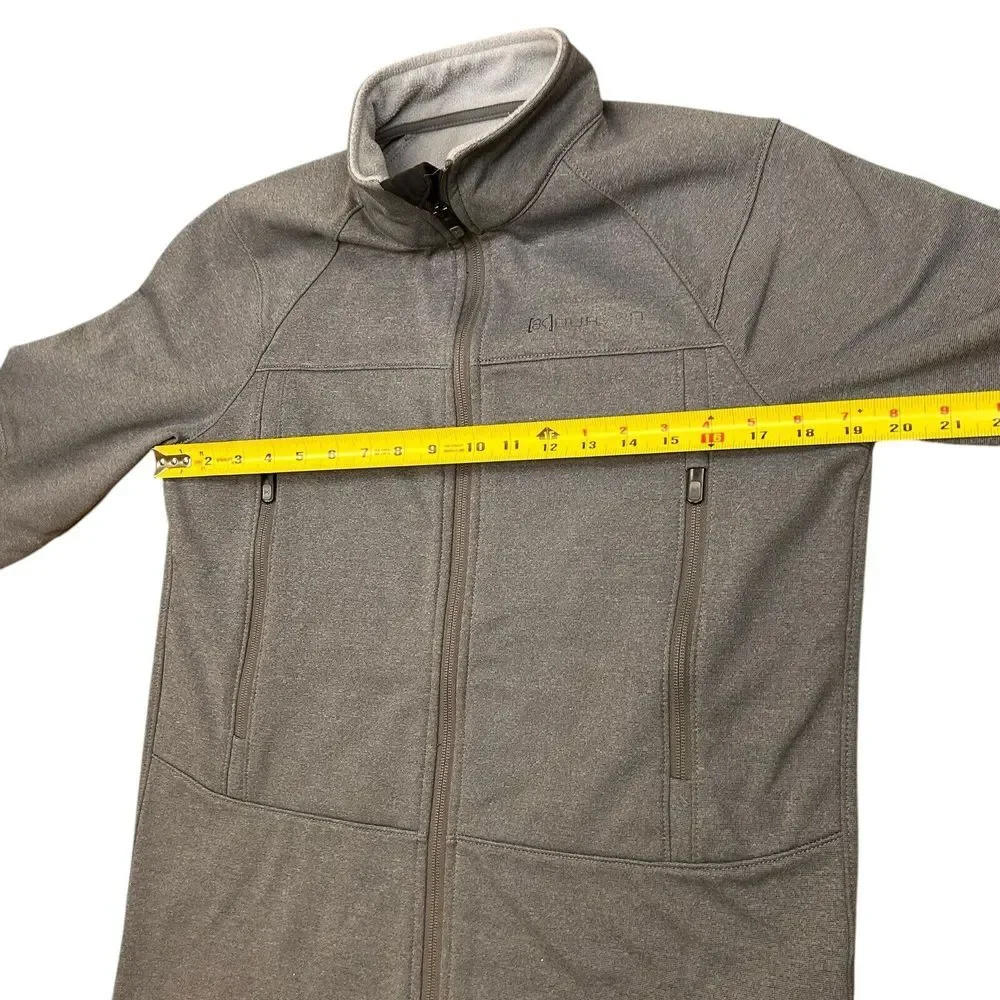 Burton AK Full Zip Jacket Gray Size Small Fleece Lined Lightweight Small Flaw‎